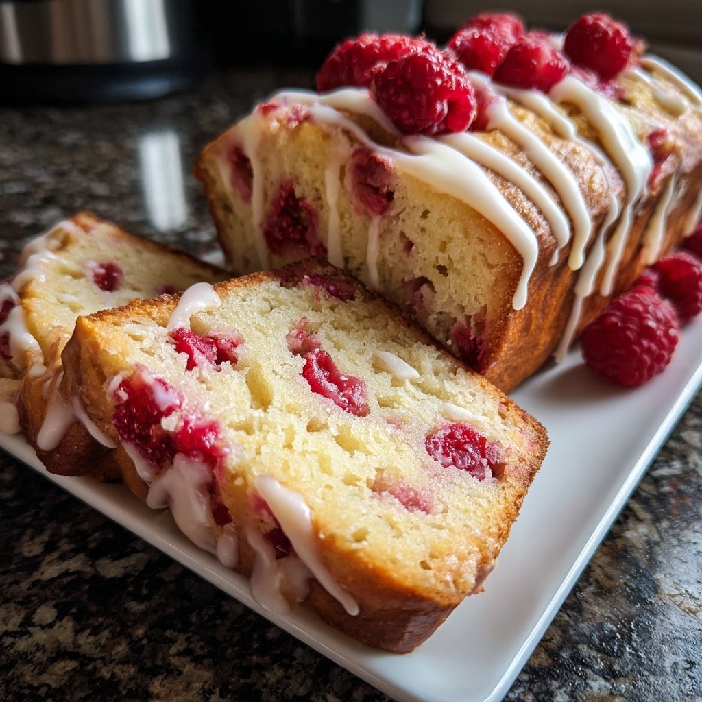 Raspberry Vanilla Yogurt Snack Loaf