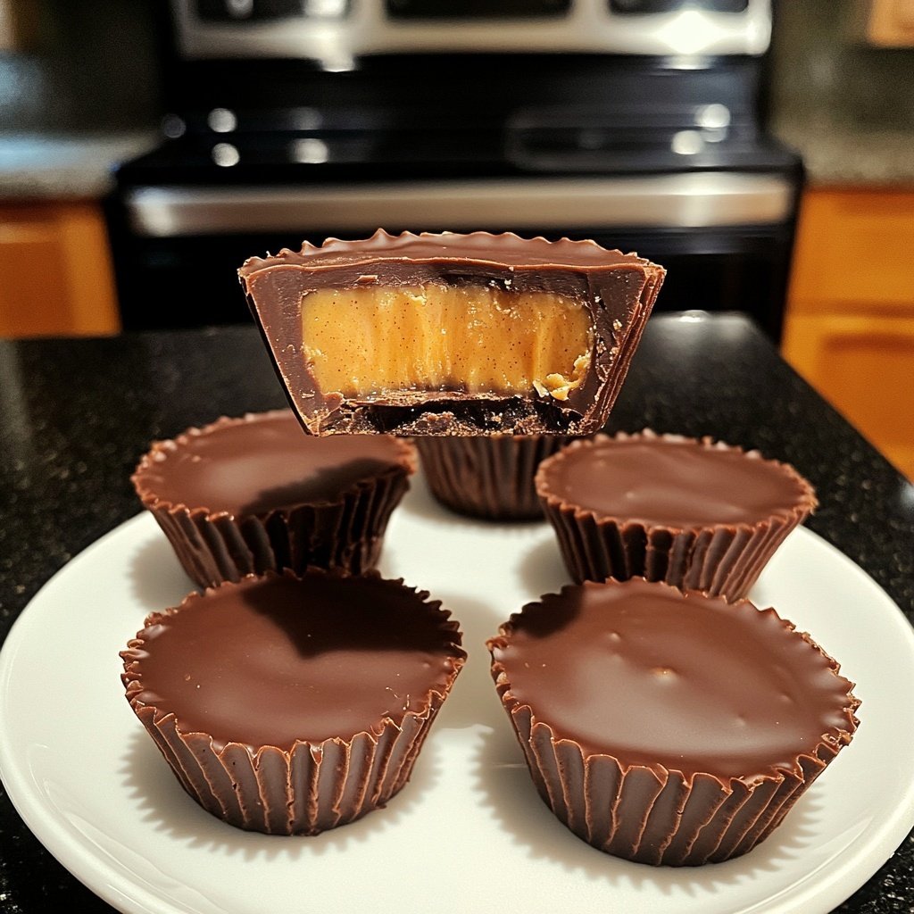 Homemade Peanut Butter Cups with Maple Filling