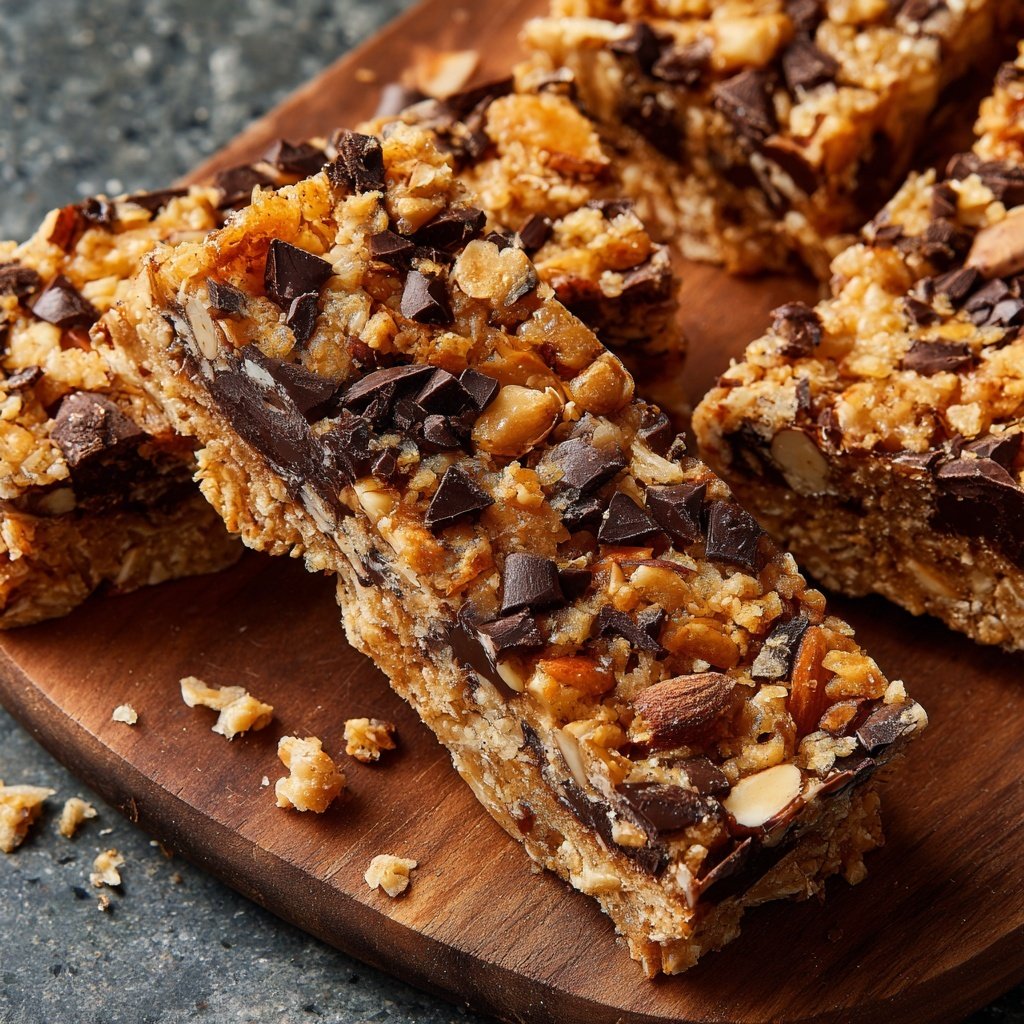 Chocolate Almond Coconut Snack Bars