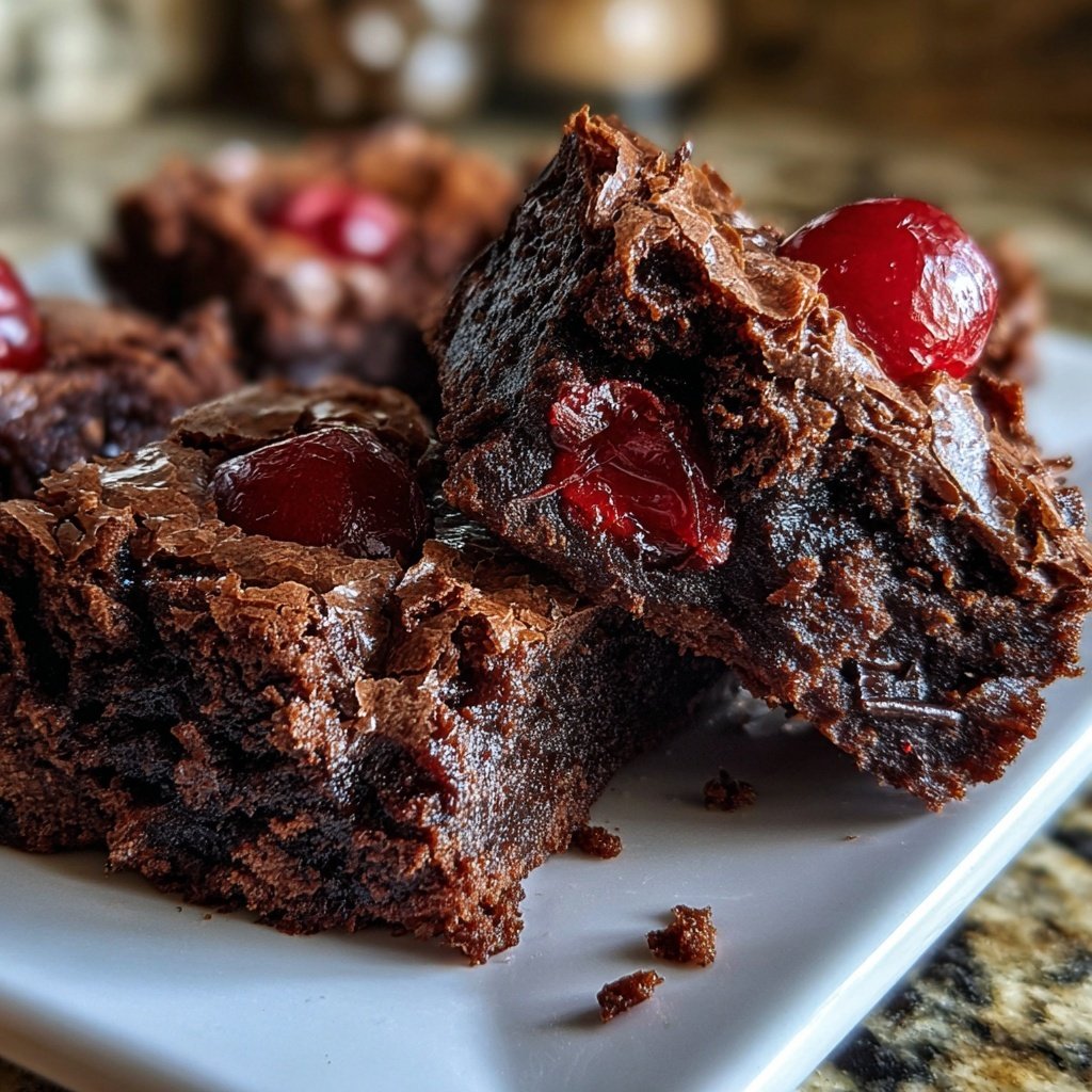 Chocolate Cherry Fudge Squares