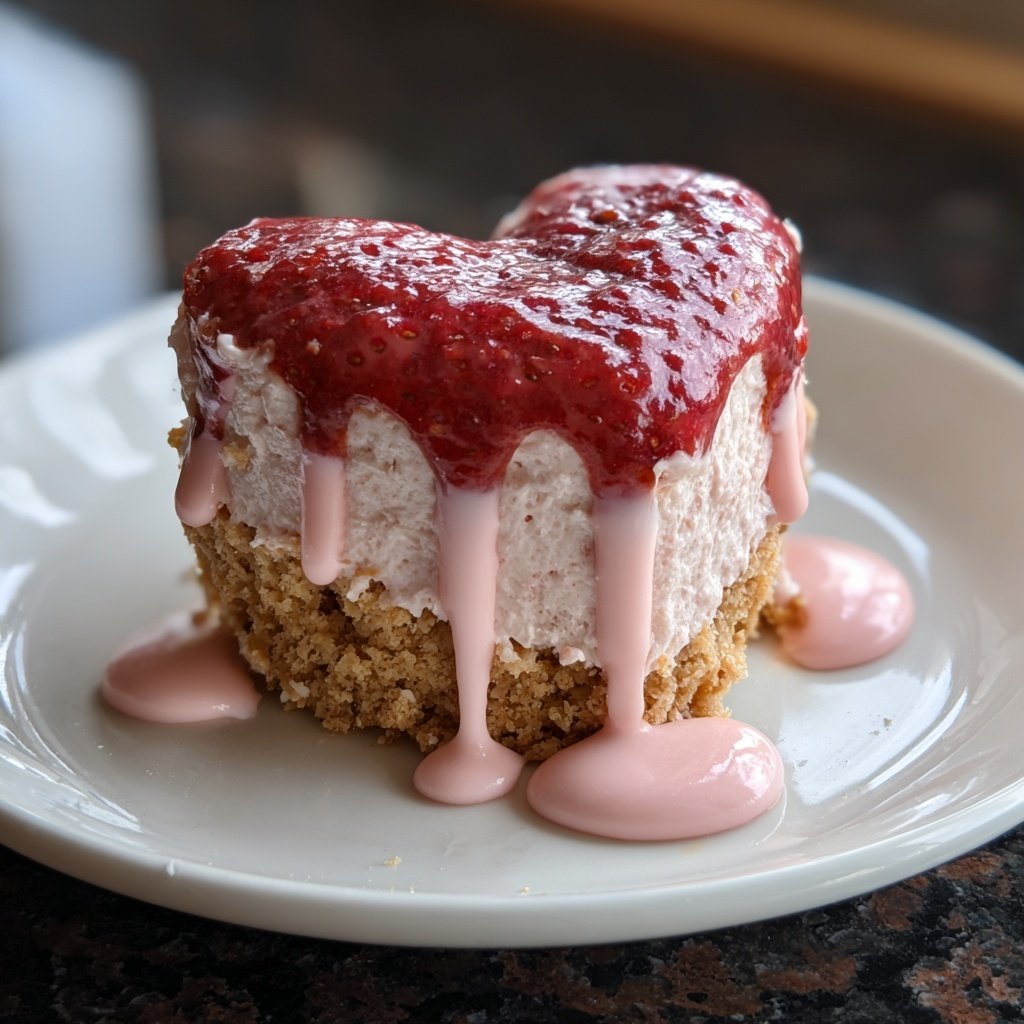Mini Heart Cake with Strawberry Honey Cream