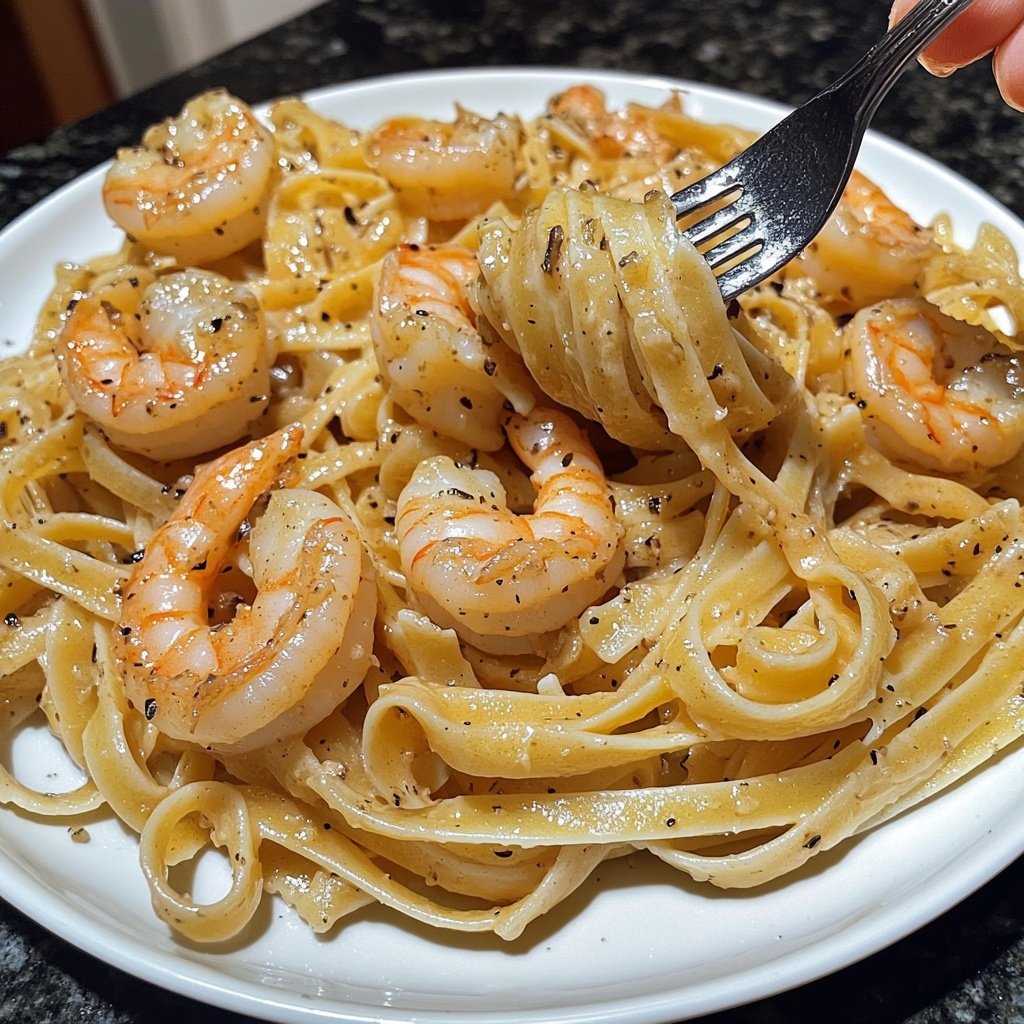 15-Minute Garlic Shrimp Pasta
