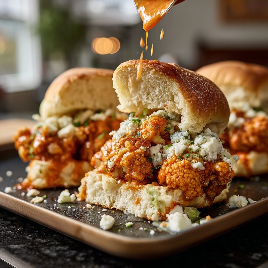Sliders with Buffalo Cauliflower