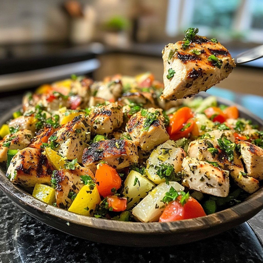 Grilled Lemon Herb Chicken Bowl