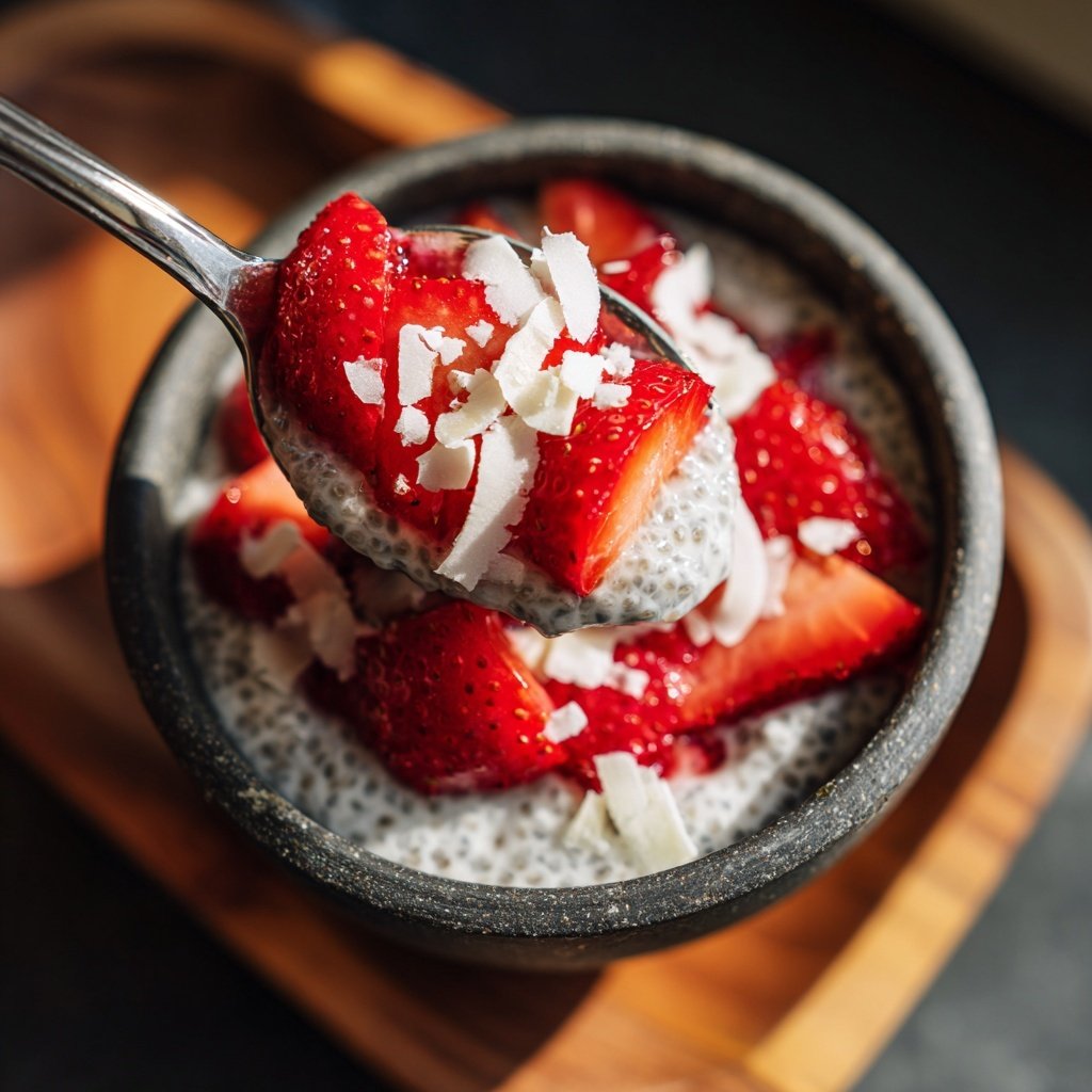 Valentine Breakfast Vanilla Chia Pudding