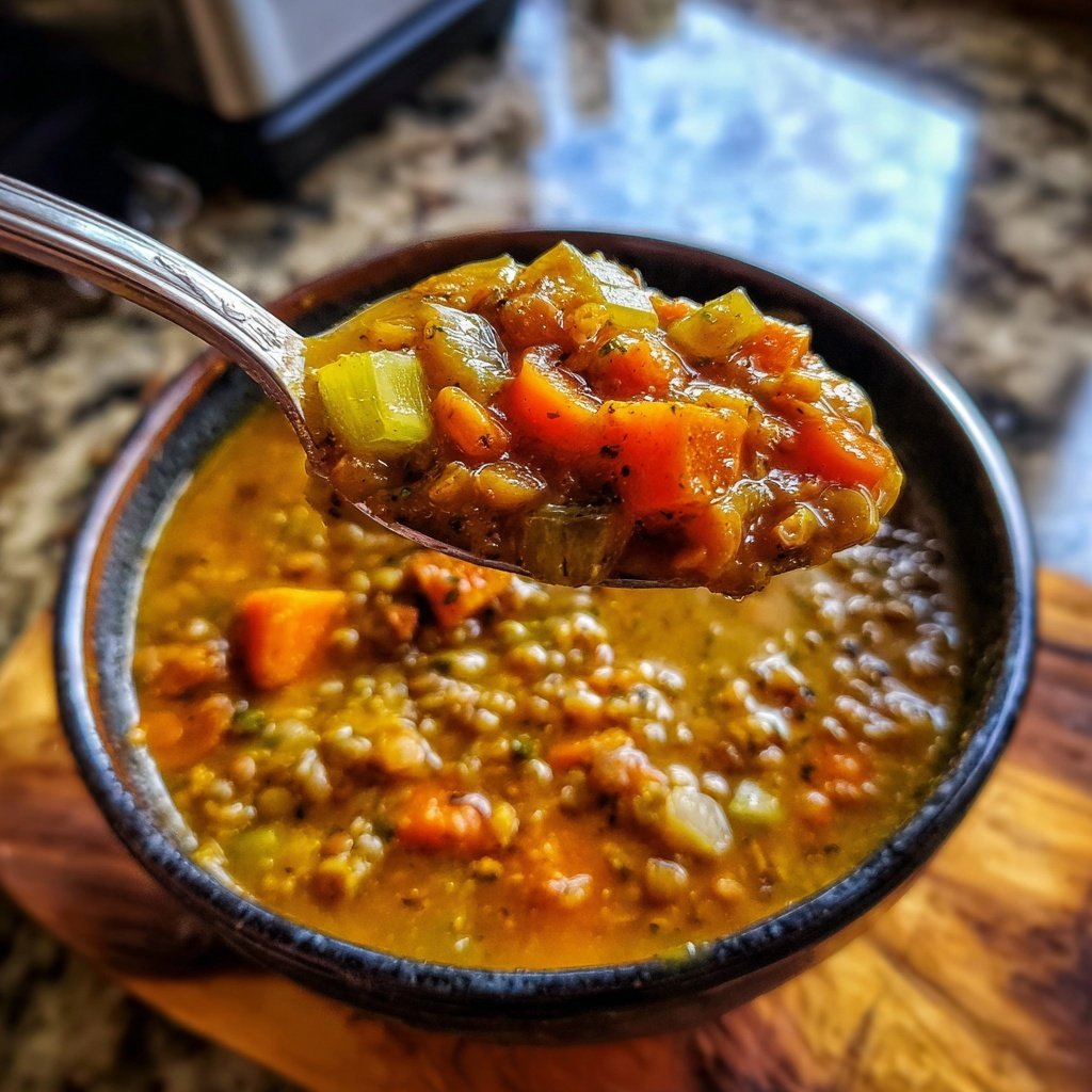 Healthy Crockpot Lentil Soup