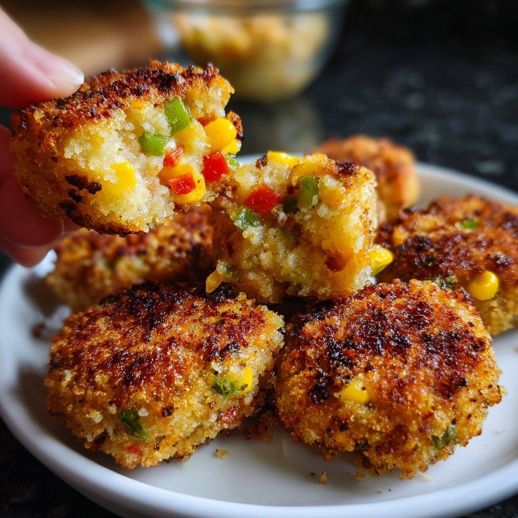 Crispy Polenta Veggie Nuggets